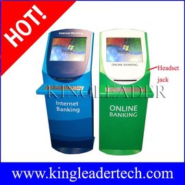 Online banking touch screen kiosk design with A4 printer,metal keyboard  exporters