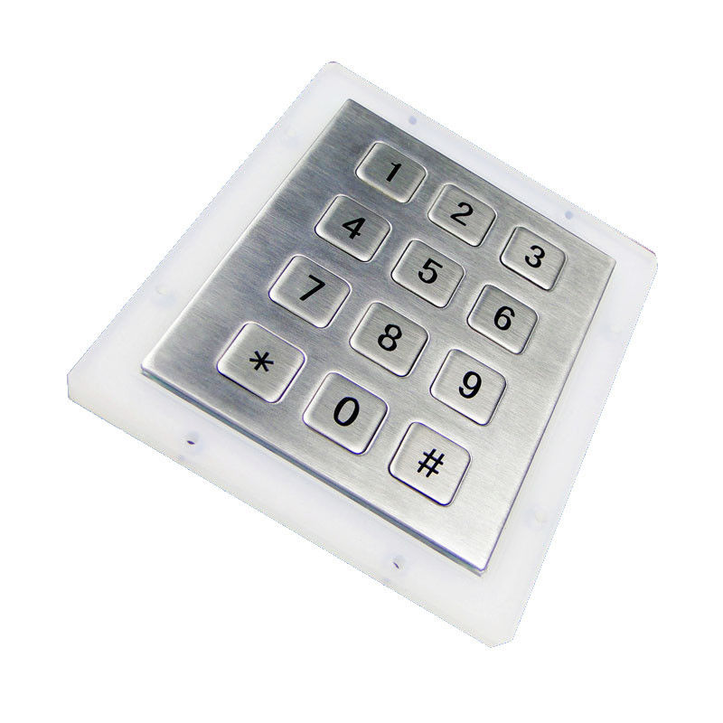 12 shor-travel keys stainless steel metal numeric keypad MKP92-12F ...