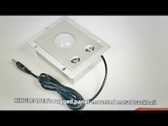 Rugged Panelmount Stainless Steel Metal Trackball Mouse For Industrial Environment