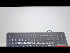 IP68 Washable,Disinfectable,Anti-virus Medical Industrial Silicone Keyboard with Touchpad
