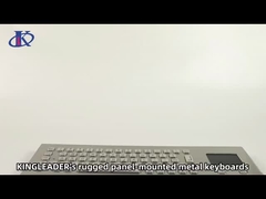 Industrial panelmount Waterproof Vandalproof Stainless Steel Metal Keyboard with touchpad