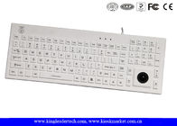 Function Keys Washable Silicone USB Keyboard Built - In Trackball
