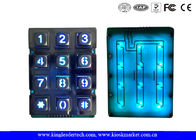 Illuminated Indoor Access Control Zinc Alloy Metal Keypad With 12 Keys