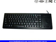Black ABS Plastic Industrial Keyboard Laser - etched with Magnetic Strip Reader