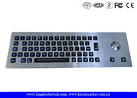 Backlight Panel mount rugged keypad Metal 65 full travel keys , integrated Trackball