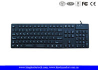 Medical Grade IP68 105 Keys rubber keyboard , Industrial Use sealed keyboard