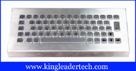 Brushed Stainless Steel Industrial Desktop Keyboard , IP65 Metal Keyboard