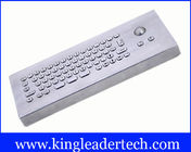 IP65 Small Foot-Print Industrial Desktop Keyboard With Mini 25mm Diameter Trackball