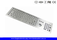 Ruggedized Industrial Metal Stainless Steel Keyboard With Integrated Optical Trackball