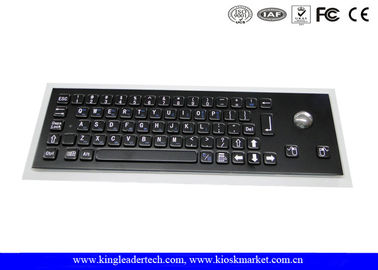 Compact USB Industrial Computer Keyboard with Optical Trackball and Korean Layout