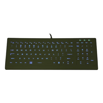 Buy Washable Medical Industrial Silicone Backlit Keyboard With Low-profile Keys online manufacture