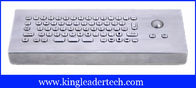 Brushed Stainless Steel USB Industrial Keyboard With Trackball