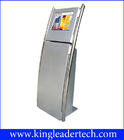 Customizable Information Touch Screen Kiosk Stand , Two Stainless Steel Poles