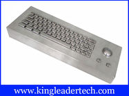 63 Keys Industrial Dustproof Keyboard Desktop With 304 Stainless Steel Trackball