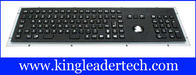 Brushed Stainless Steel Black Metal Keyboard High Vandal-Proof With 103 Keys Panel Mount