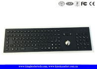 Full Keys Industrial Trackball Keyboard Electroplated Black Metal Keyboard 103 Keys