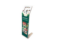 Rugged Industrial Metal Ipad Kiosk Stand Freestanding with Large Advertisement Board