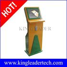 Interactive touchscreen kiosk with SAW touchscreen and space-saving design TSK8018