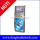 Self serve ticketing kiosk with SAW touchscreen and two stainless steel poles