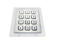 12 Keys Backlit Metal Keypad IP65 For Vending Machines