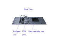 103 Keys Metal Trackball Keyboard Electrophoretic Black IP65 Dust Proof