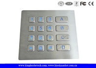 Rugged Backlit Metal Keypad With 16 Keys for Security Access Control System