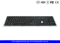 103 Keys Kiosk Black Metal Keyboard With Trackball For Panel Mount