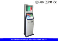 15 Inch Dual Display SAW Touch Screen Kiosk Floor Standing For Court House Hospital