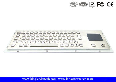 Brushed Stainless Steel Industrial Keyboard With Touchpad IP65 With 64 Keys