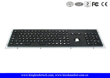 Buy Brushed Stainless Steel Black Metal Keyboard High Vandal-Proof With 103 Keys Panel Mount online manufacture