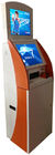 High Visible Two Displays Tall Free Stand Touch Scree Kiosk With Metal Keypad , Thermal Printer