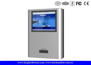 Space-saving Design Wall Mount Kiosk With Thermal Receipt Printer , TFT LCD Display