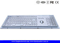 Kiosk Stainless Steel Panel Mount Keyboard With Trackball , FN Keys And Number Keypad