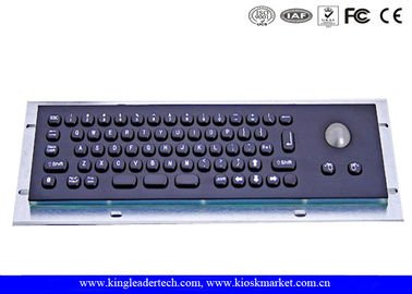 Buy Customizable Small Black Kiosk Metal Panel Mount Keyboard With Mini Trackball online manufacture