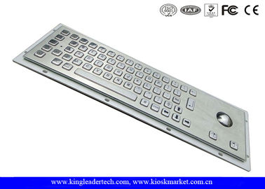 Buy Ruggedized Panel Mount Metal Keyboard With Trackball / Stainless Steel Keyboard online manufacture