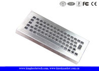Brushed Stainless Steel Industrial Desktop Keyboard , IP65 Metal Keyboard