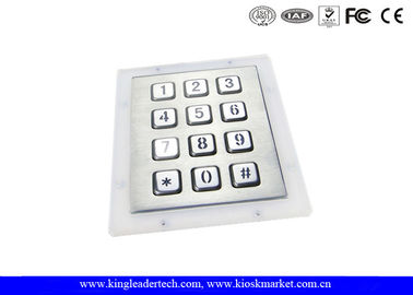 3×4 Matrix Metal Numeric Keypad 12 Backlit SS Keys Panel Mount