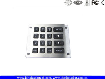 Waterproof illuminated numeric keypad , Panel mount keypad with 16 back-lit keys MKP100-1