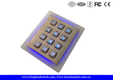 IP65 Rated Stainless Steel Keypad 3x4 Keypad for Access Control System