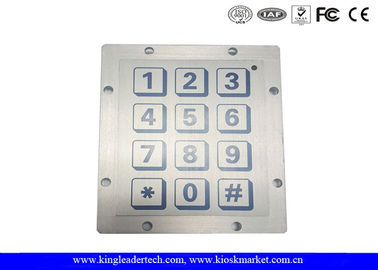 Rugged Touch Metal Piezoelectric Keyboard Panel Mount With 12 Flat Keys 3x4 Matrix