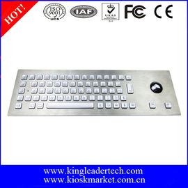 Backlight Panel mount rugged keypad Metal 65 full travel keys , integrated Trackball