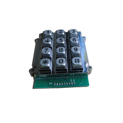 12 Key Vandalproof IP65 Backlit Numeric Keypad Zinc Alloy Matrix For Dark Environment