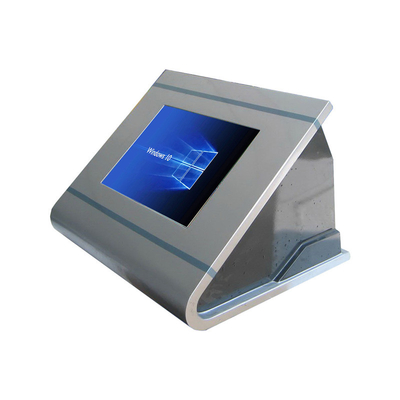 Space Saving Desktop Kiosk With Durable Steel Enclosure IR Touchscreen TFT LCD Display