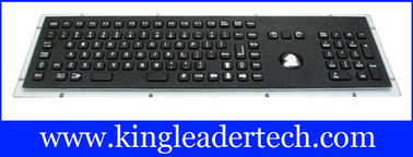 103 Keys Kiosk Black Metal Keyboard With Trackball For Panel Mount
