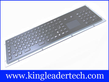 Dust-proof 103 Keys Black Metal Kiosk Keyboard With Touchpad And Number Keypad