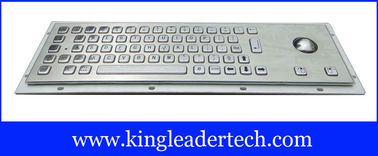 NEMA4 Ruggedized Trackball Panel Mount Keyboard With 64 Full Travel Keys