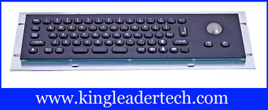 Small Sized Industrial Keyboard With Trackball Brushed 66 Keys Brushed SS