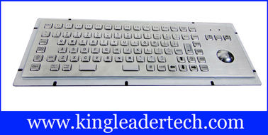 IP65 Rated Stainless Steel Industrial Computer Kiosk Keyboard With Trackball