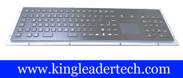 IP65 Black Industrial Metal Kiosk Keyboard With Touchpad And Function Keys
