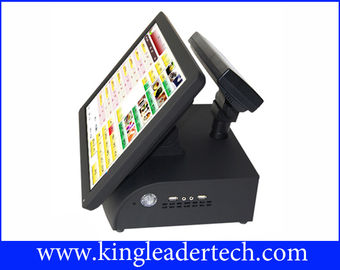 All In One Red POS / Cash Register Touch Terminal For Dining And Pizzeria